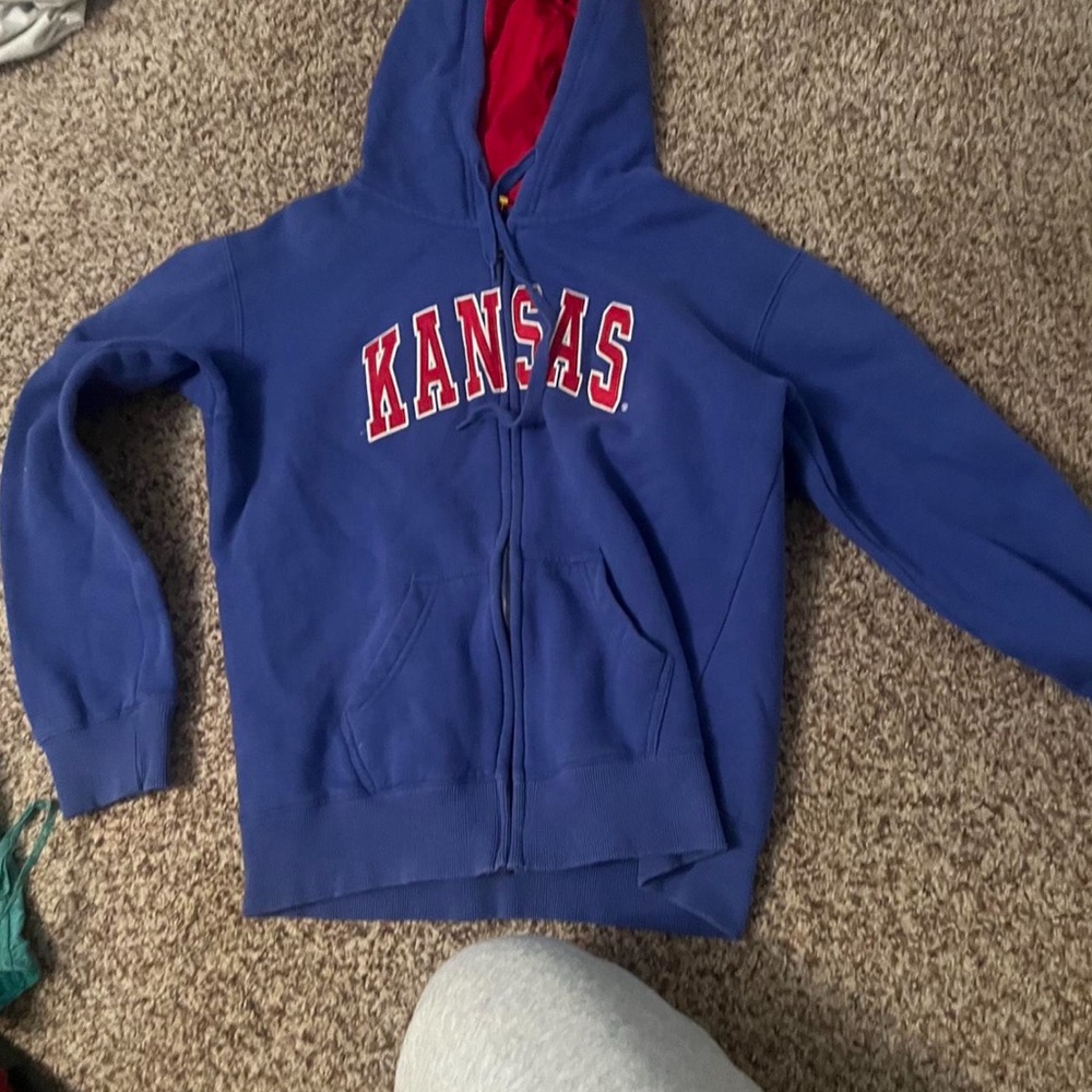 Royal Blue Kansas Zip-Up Jacket with Red Accents